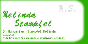 melinda stampfel business card